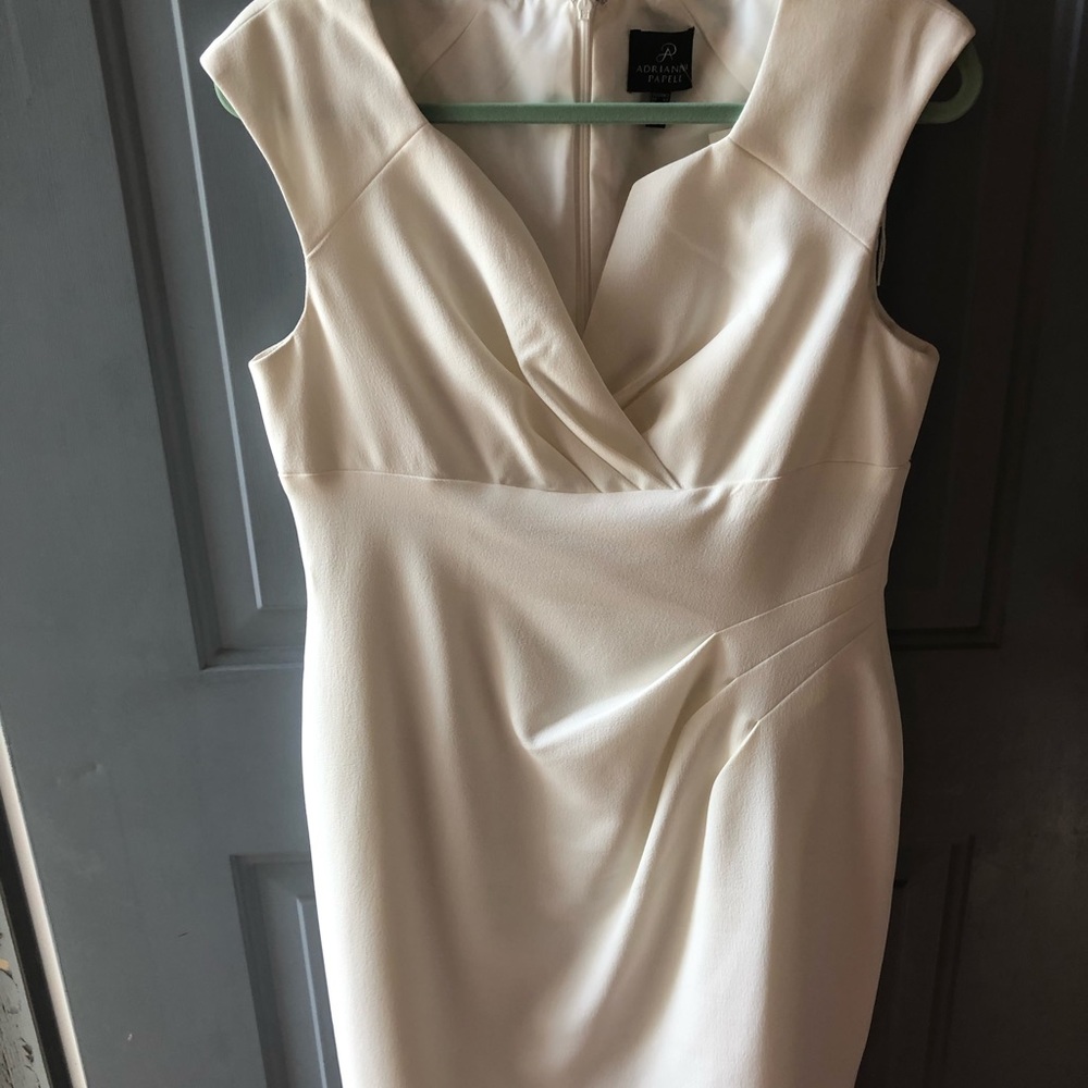 white sleeveless dress